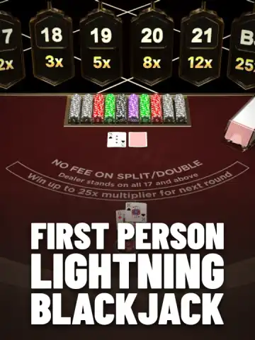 First Person Lightning Blackjack